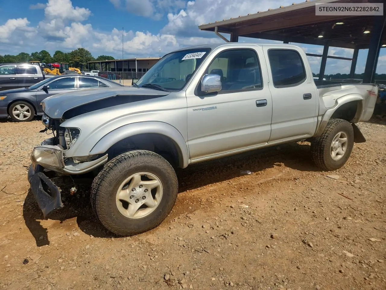 2003 Toyota Tacoma Double Cab Prerunner VIN: 5TEGN92N63Z282842 Lot: 61334046