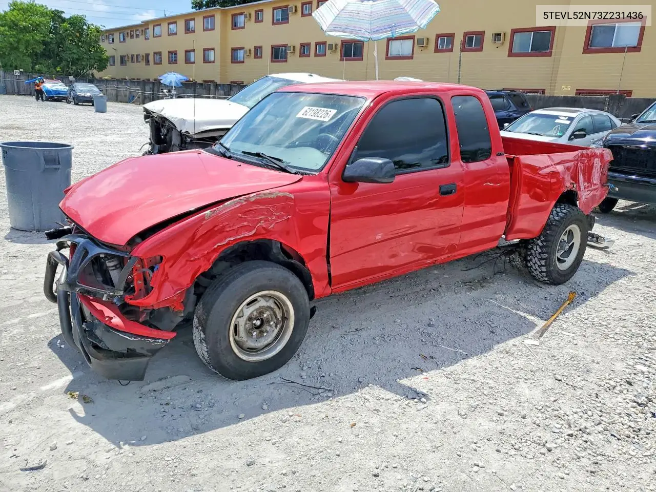 2003 Toyota Tacoma Base VIN: 5TEVL52N73Z231436 Lot: 62198226