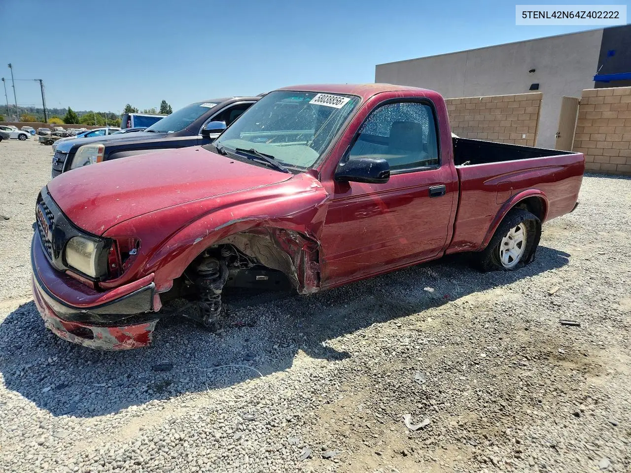 2004 Toyota Tacoma Base VIN: 5TENL42N64Z402222 Lot: 58038856