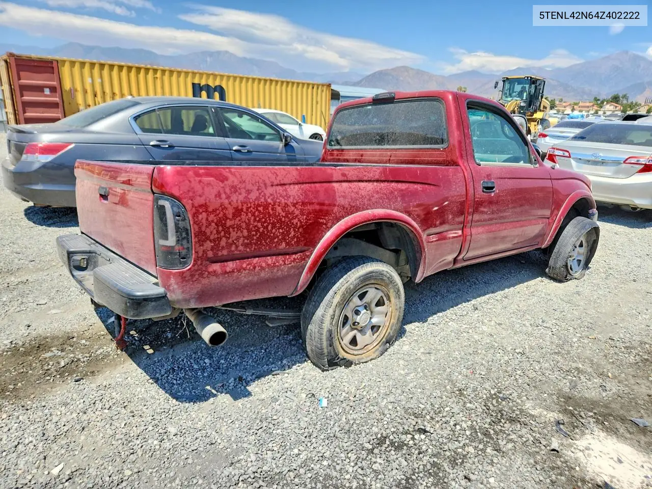 2004 Toyota Tacoma Base VIN: 5TENL42N64Z402222 Lot: 58038856