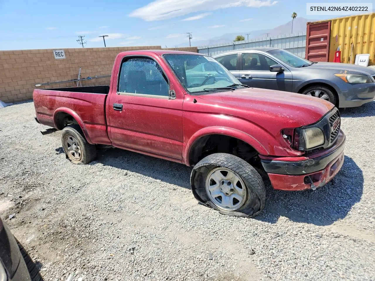 2004 Toyota Tacoma Base VIN: 5TENL42N64Z402222 Lot: 58038856