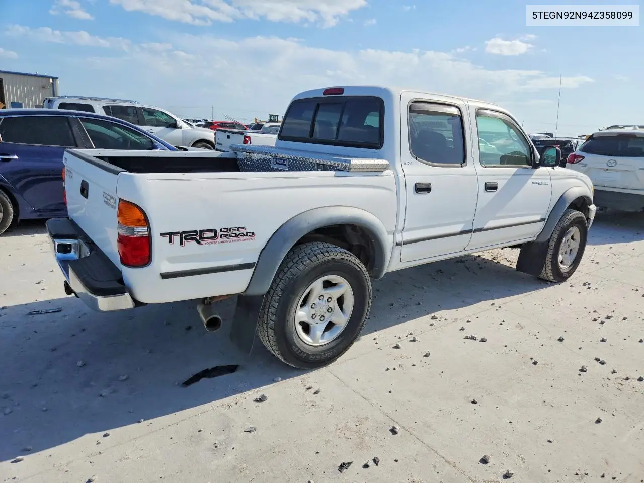 2004 Toyota Tacoma Double Cab Prerunner VIN: 5TEGN92N94Z358099 Lot: 58592036
