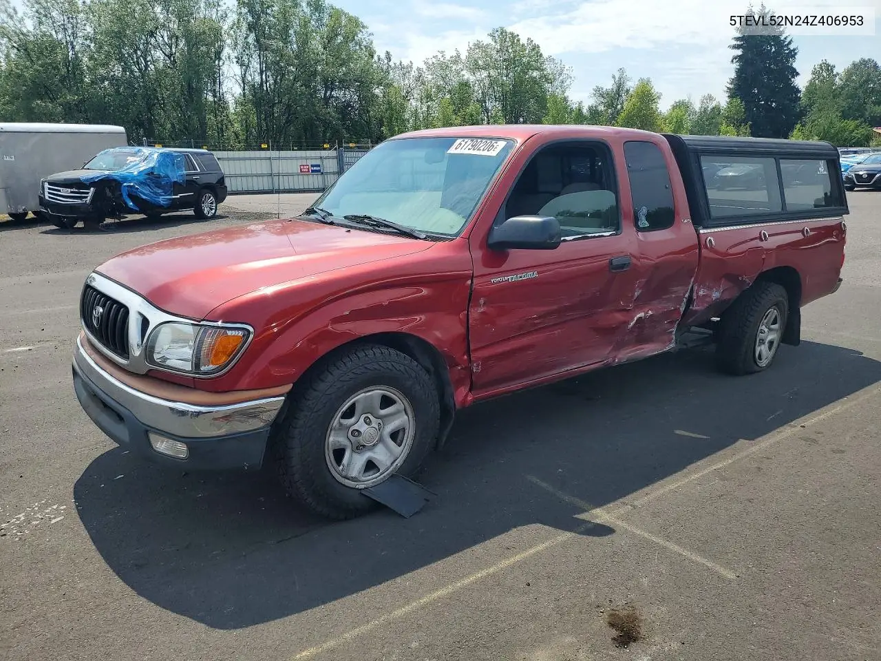2004 Toyota Tacoma Xtracab VIN: 5TEVL52N24Z406953 Lot: 61790206
