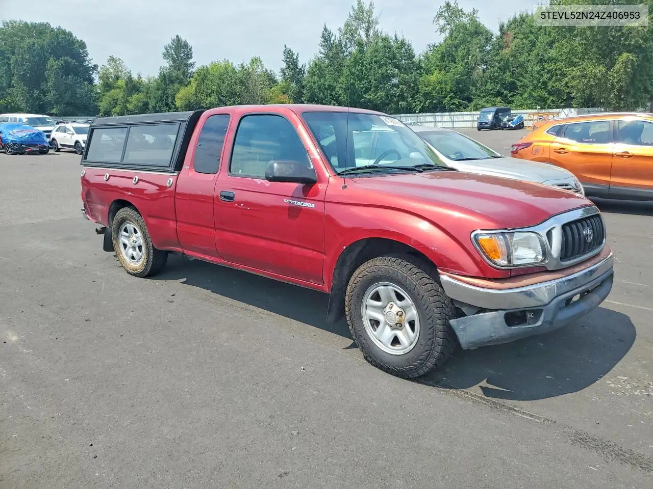 2004 Toyota Tacoma Xtracab VIN: 5TEVL52N24Z406953 Lot: 61790206