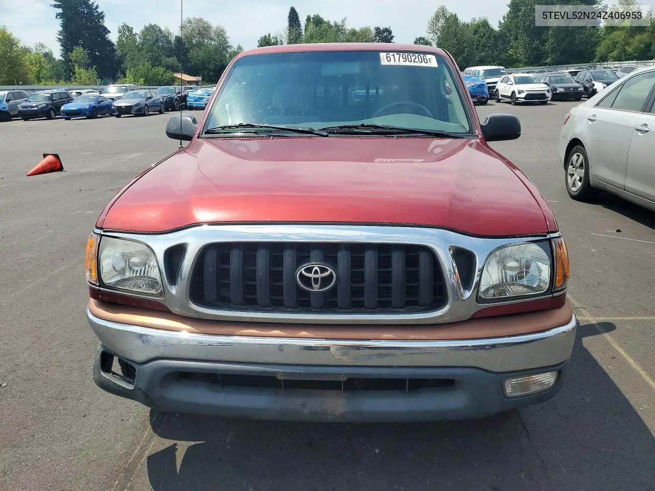 2004 Toyota Tacoma Xtracab VIN: 5TEVL52N24Z406953 Lot: 61790206