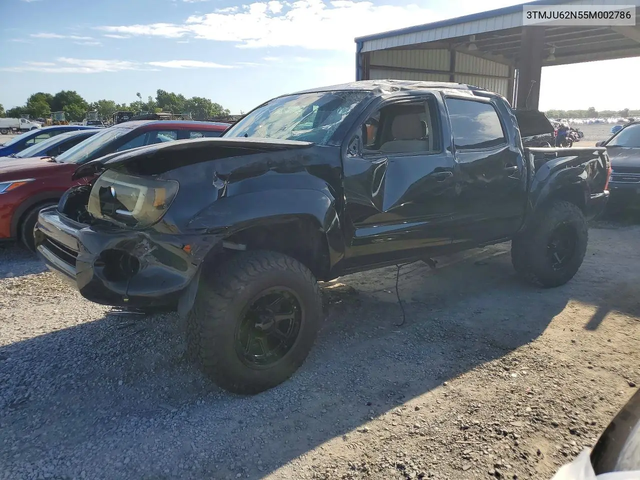 2005 Toyota Tacoma Double Cab Prerunner VIN: 3TMJU62N55M002786 Lot: 56308266