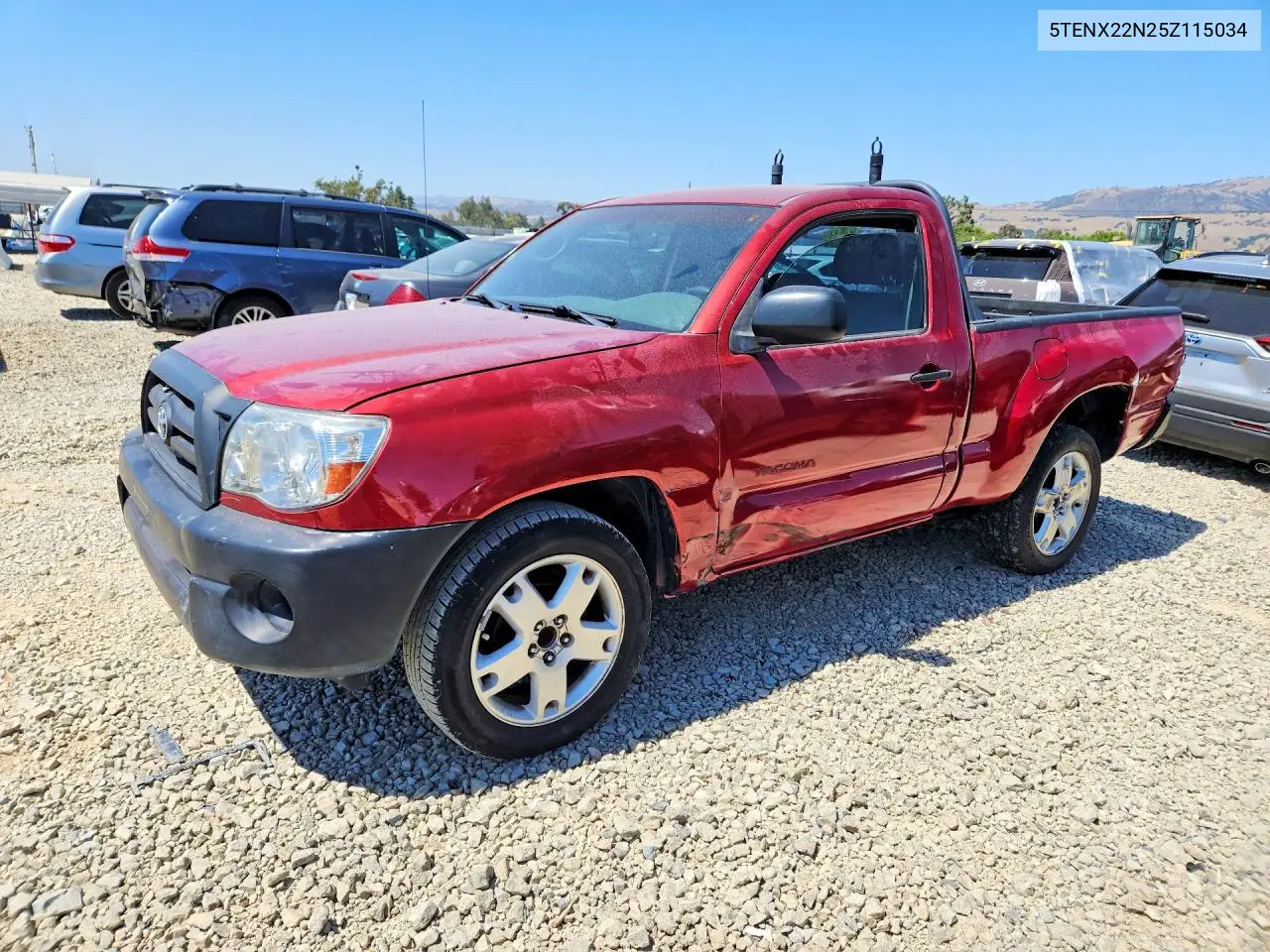 2005 Toyota Tacoma Base VIN: 5TENX22N25Z115034 Lot: 57780806