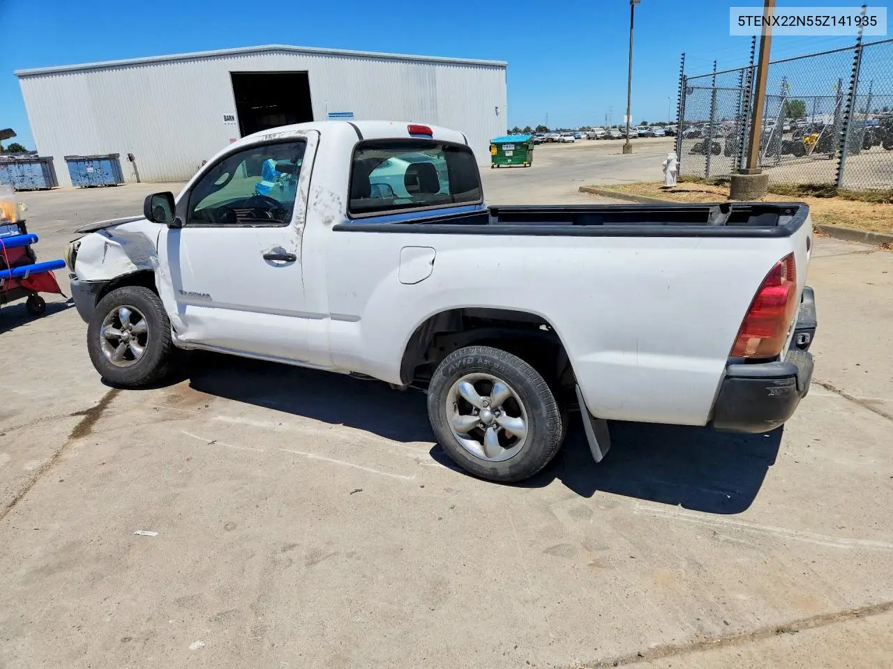 2005 Toyota Tacoma Base VIN: 5TENX22N55Z141935 Lot: 62126576