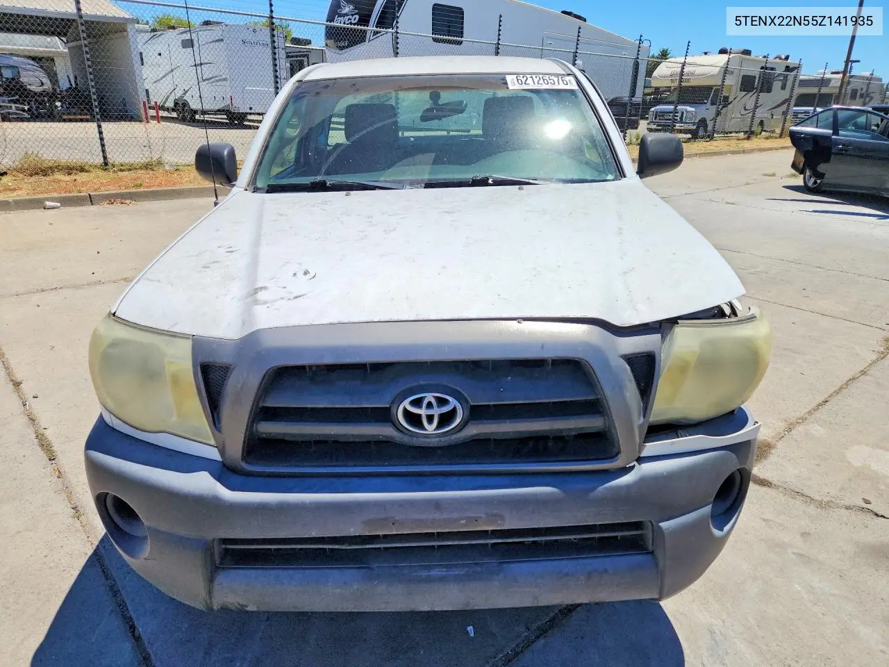 2005 Toyota Tacoma Base VIN: 5TENX22N55Z141935 Lot: 62126576