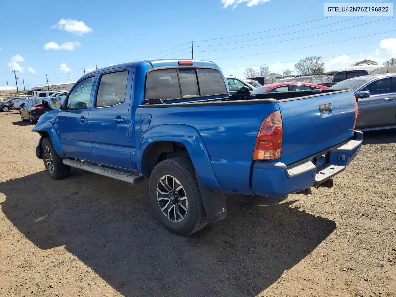 2006 Toyota Tacoma Double Cab VIN: 5TELU42N76Z196822 Lot: 58334456