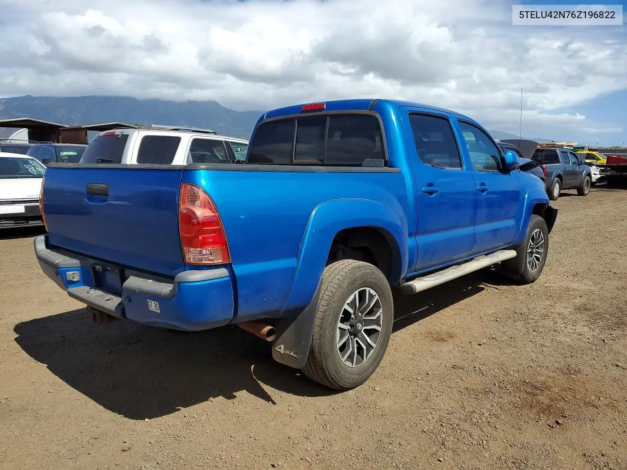 2006 Toyota Tacoma Double Cab VIN: 5TELU42N76Z196822 Lot: 58334456