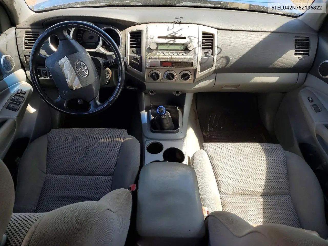 2006 Toyota Tacoma Double Cab VIN: 5TELU42N76Z196822 Lot: 58334456