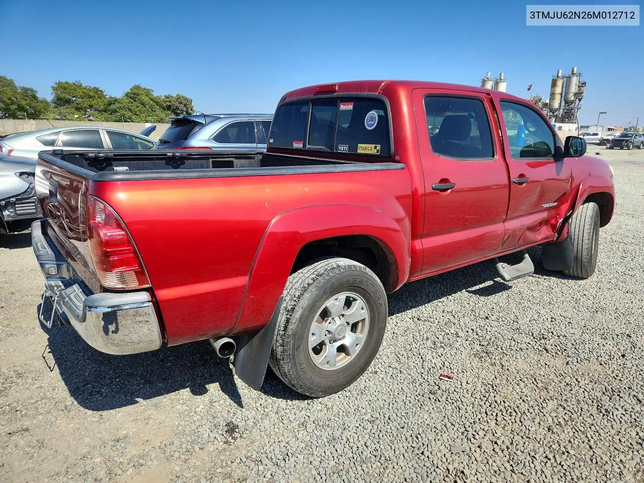 2006 Toyota Tacoma Double Cab Prerunner VIN: 3TMJU62N26M012712 Lot: 58620426