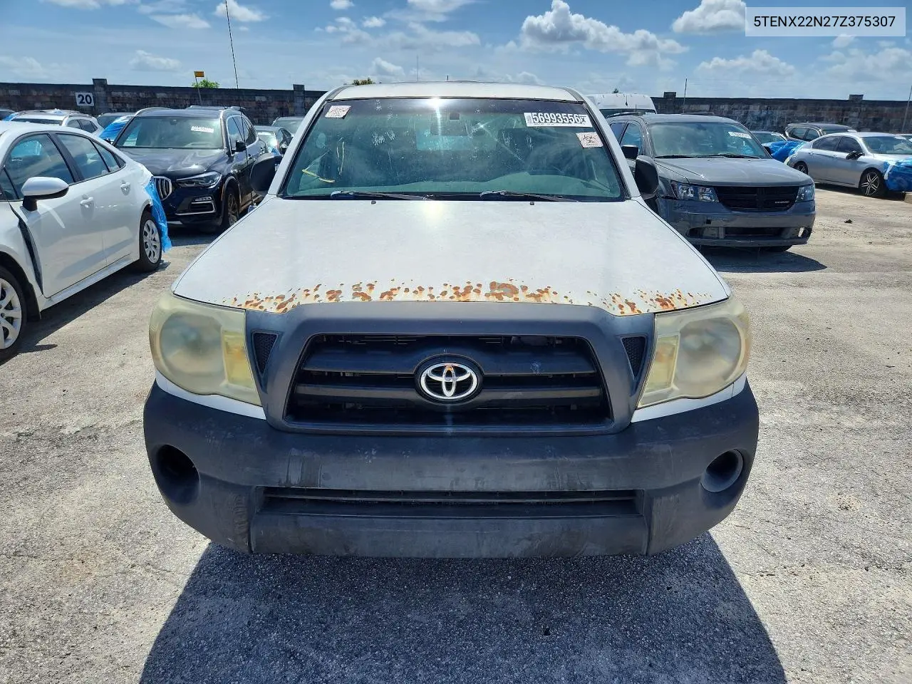 2007 Toyota Tacoma Base VIN: 5TENX22N27Z375307 Lot: 56993556