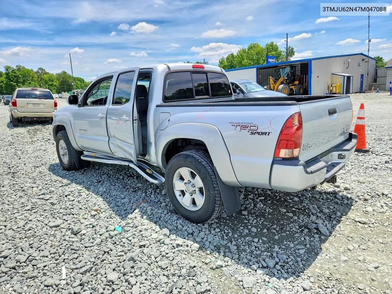 2007 Toyota Tacoma Double Cab Prerunner VIN: 3TMJU62N47M047088 Lot: 58482166