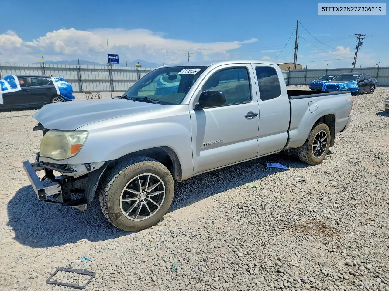 2007 Toyota Tacoma Access Cab VIN: 5TETX22N27Z336319 Lot: 61312066