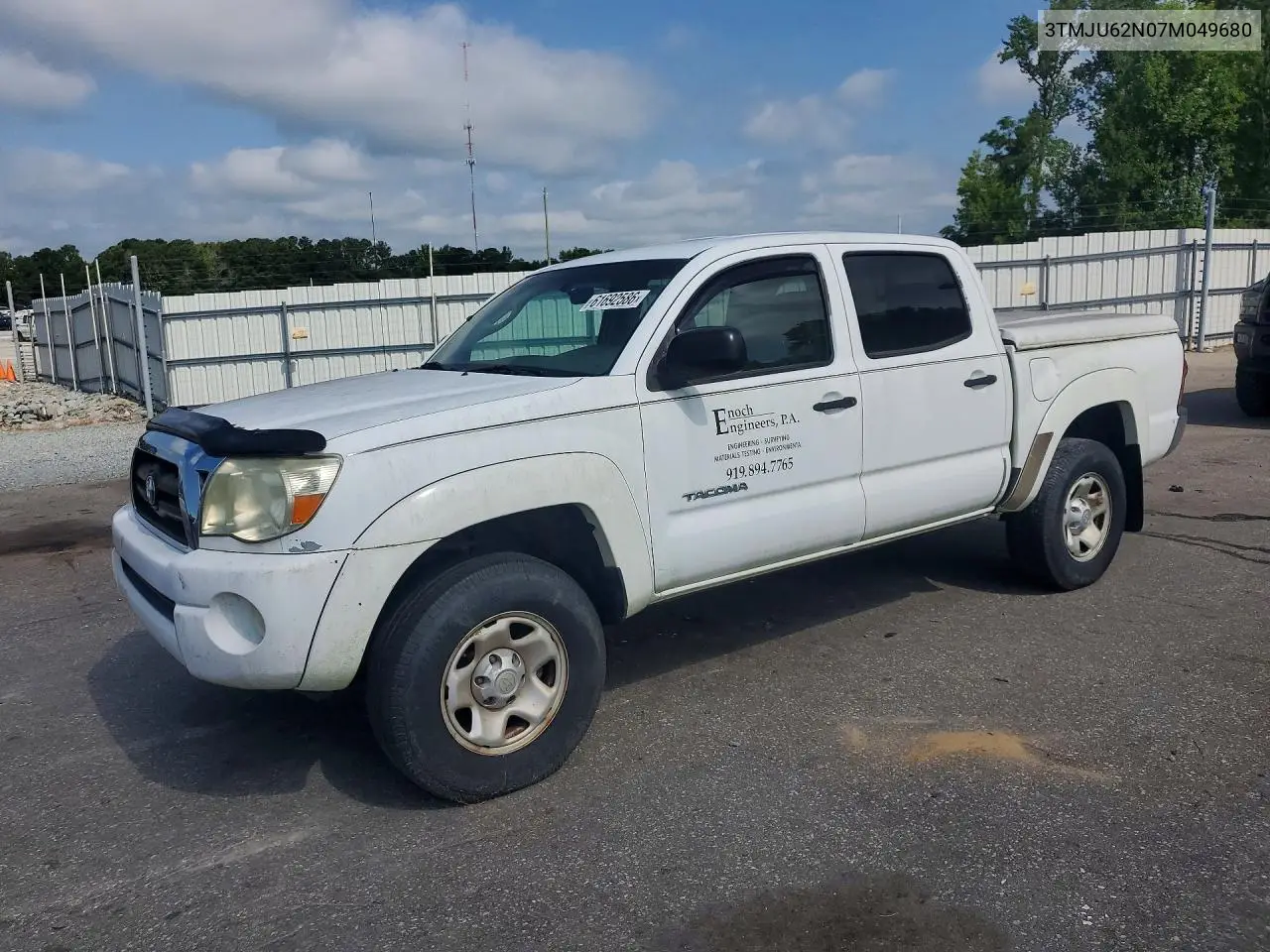 2007 Toyota Tacoma Double Cab Prerunner VIN: 3TMJU62N07M049680 Lot: 61692586
