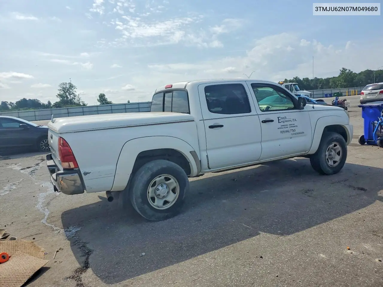 2007 Toyota Tacoma Double Cab Prerunner VIN: 3TMJU62N07M049680 Lot: 61692586