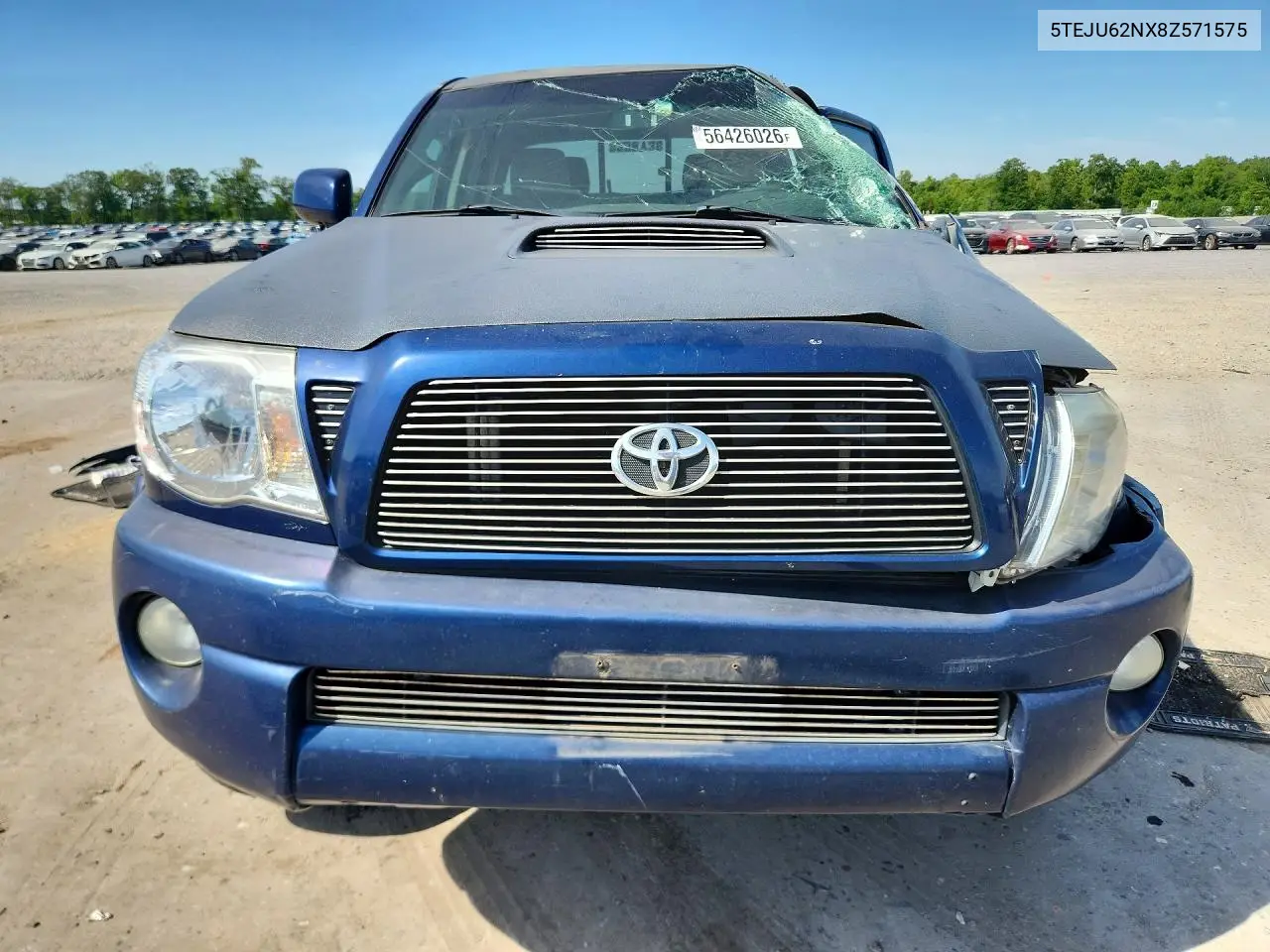 2008 Toyota Tacoma Double Cab Prerunner VIN: 5TEJU62NX8Z571575 Lot: 56426026