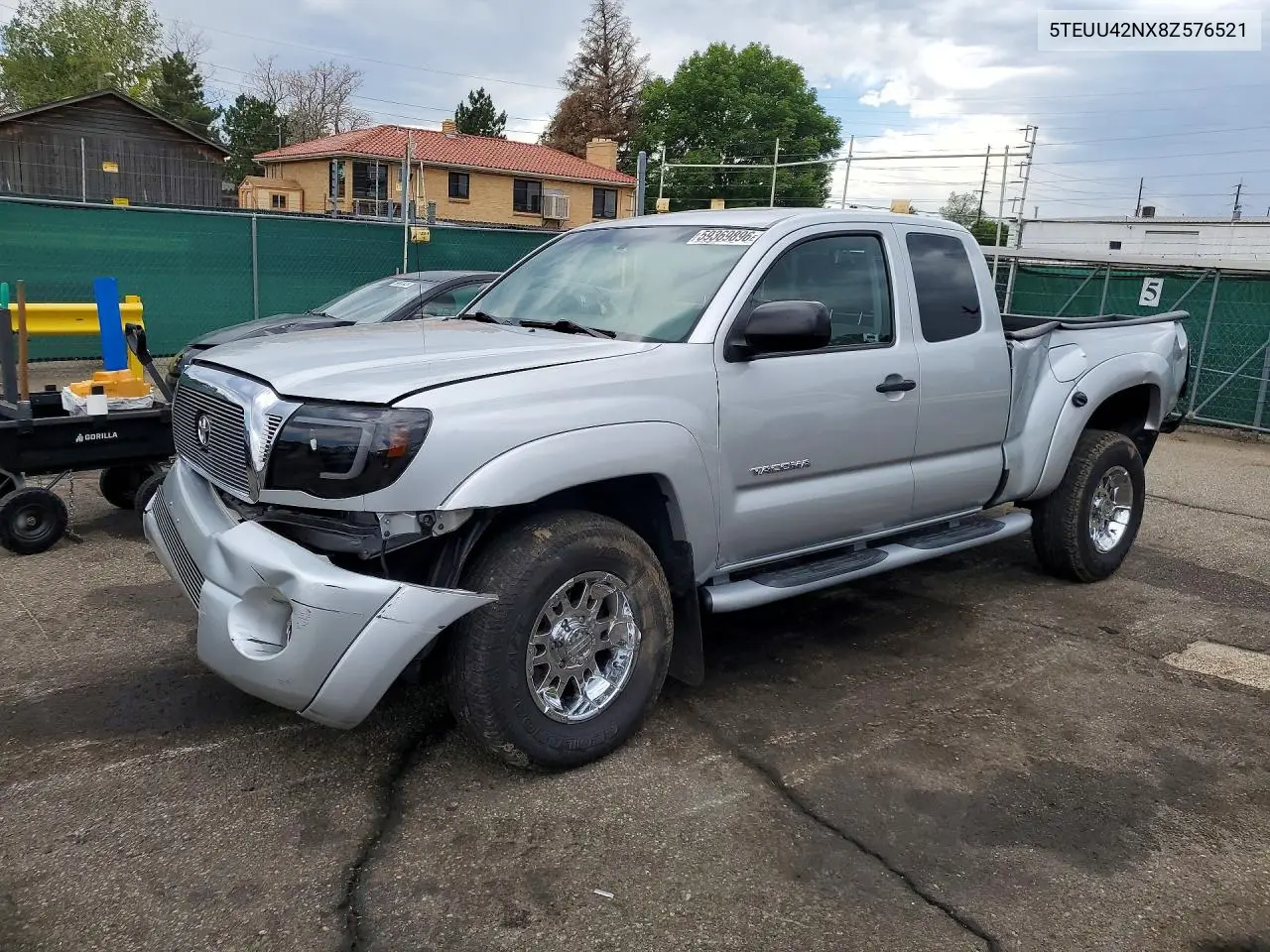2008 Toyota Tacoma Access Cab VIN: 5TEUU42NX8Z576521 Lot: 59369896