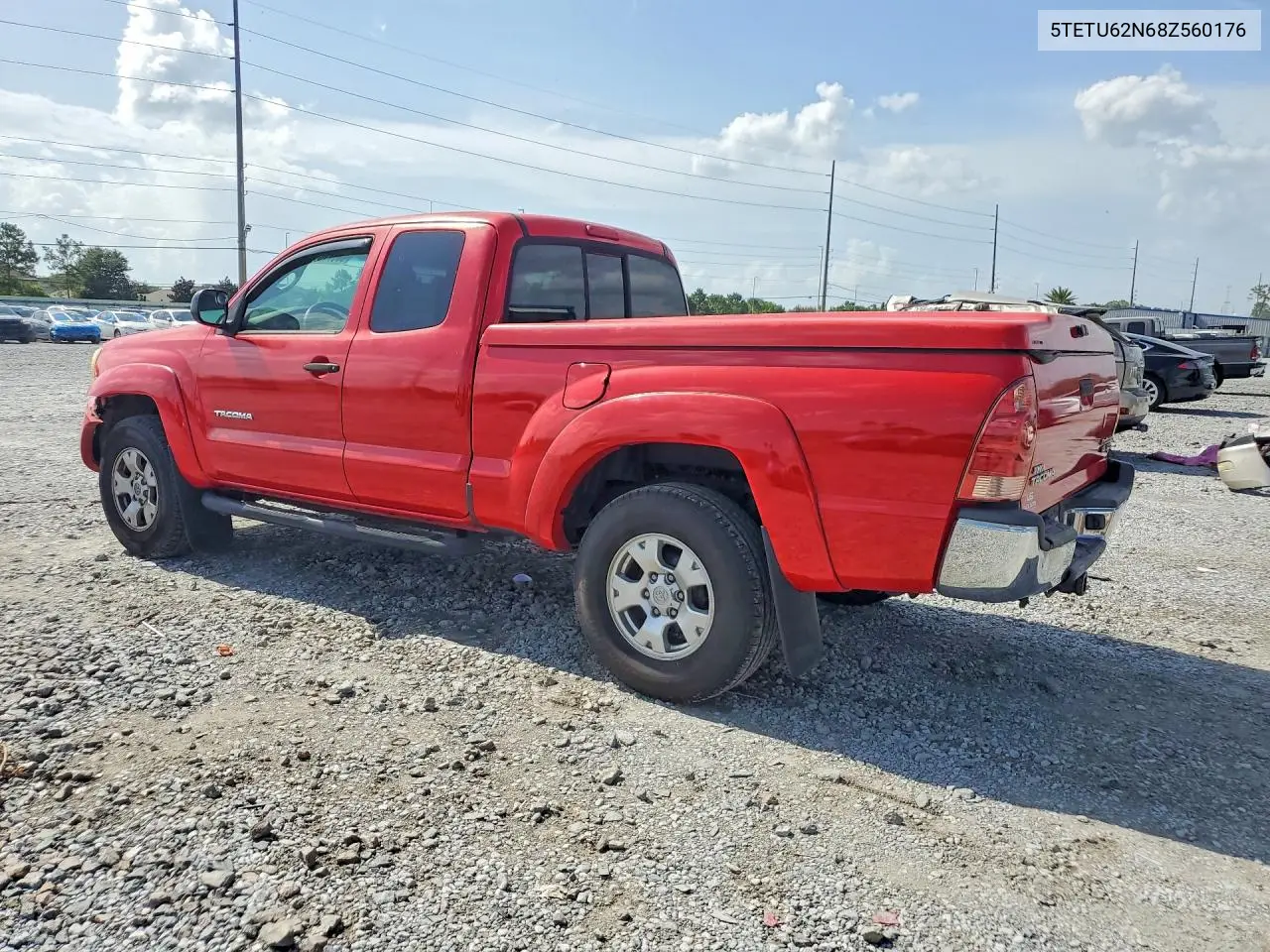 2008 Toyota Tacoma Prerunner Access Cab VIN: 5TETU62N68Z560176 Lot: 60571616