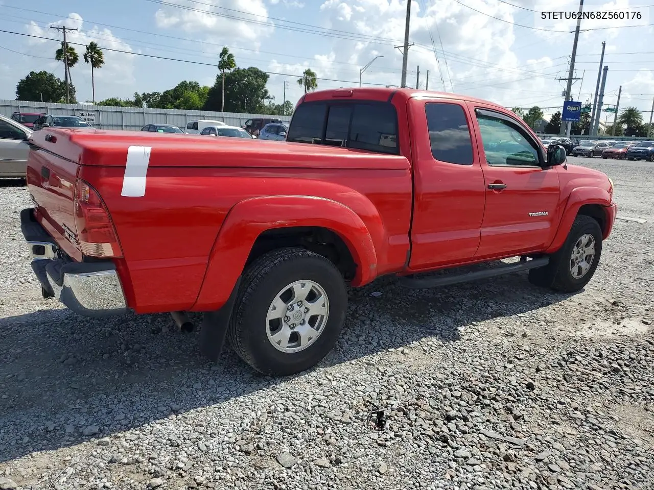 2008 Toyota Tacoma Prerunner Access Cab VIN: 5TETU62N68Z560176 Lot: 60571616