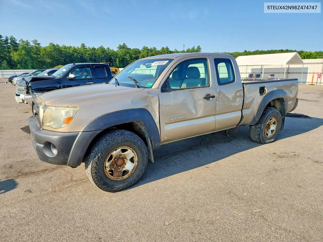 2008 Toyota Tacoma Access Cab VIN: 5TEUX42N98Z474747 Lot: 61256966
