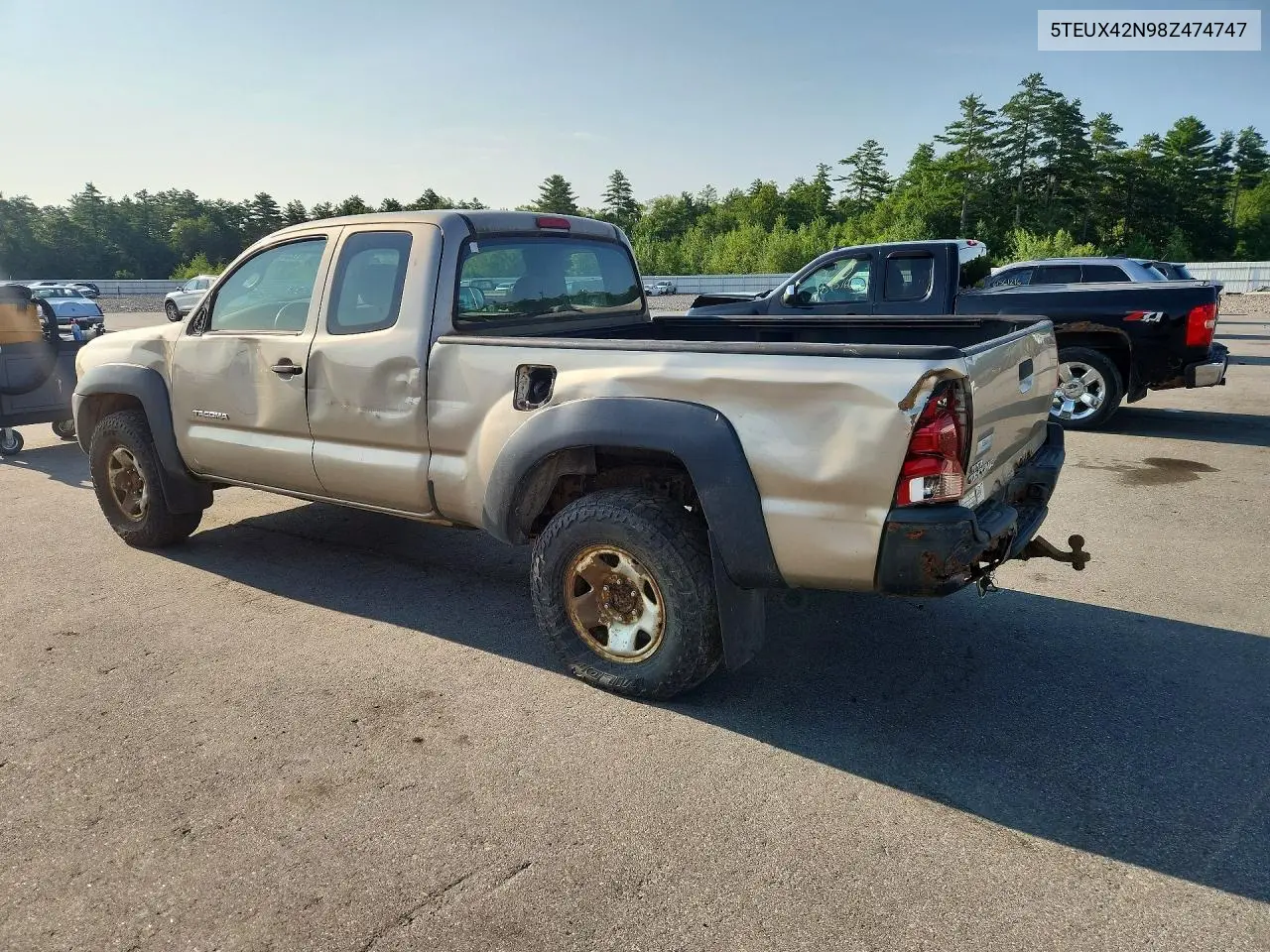 2008 Toyota Tacoma Access Cab VIN: 5TEUX42N98Z474747 Lot: 61256966