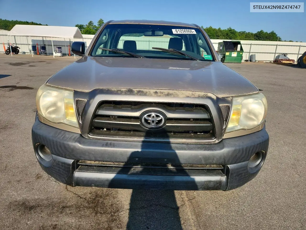 2008 Toyota Tacoma Access Cab VIN: 5TEUX42N98Z474747 Lot: 61256966