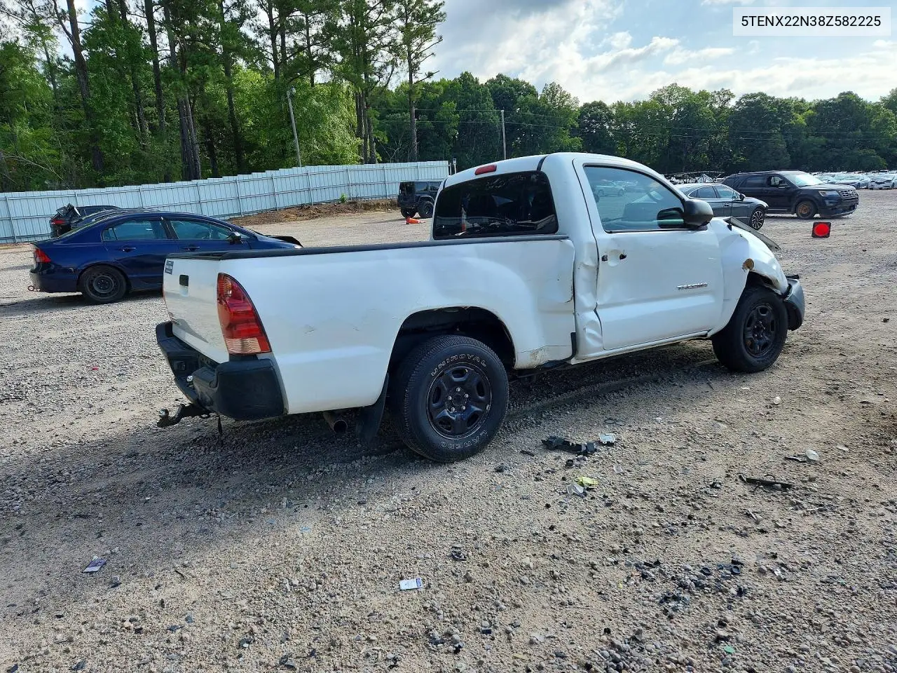2008 Toyota Tacoma Base VIN: 5TENX22N38Z582225 Lot: 61542416
