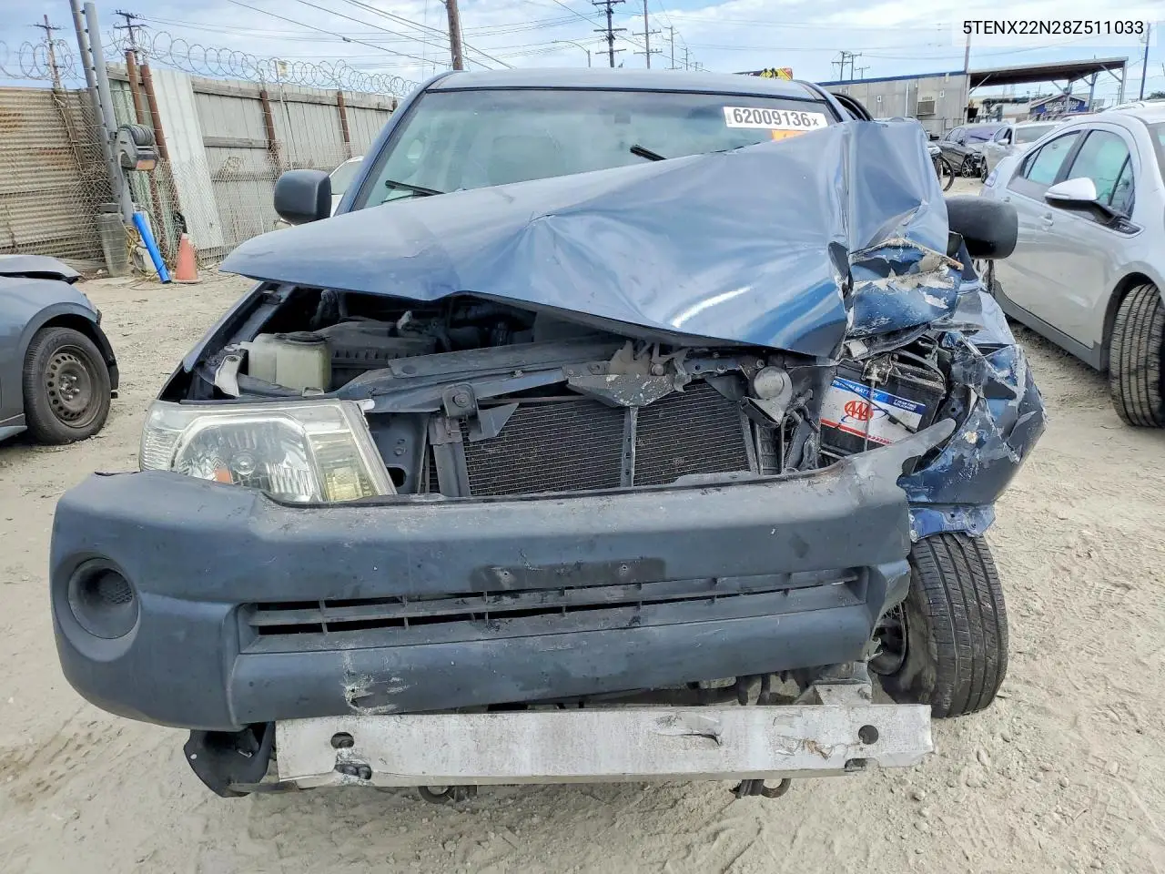 2008 Toyota Tacoma Base VIN: 5TENX22N28Z511033 Lot: 62009136