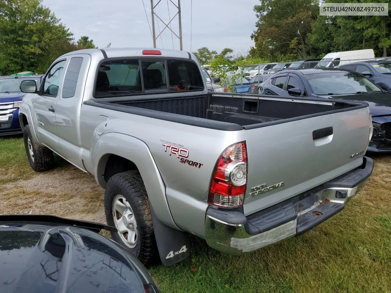 5TEUU42NX8Z497320 2008 Toyota Tacoma Access Cab