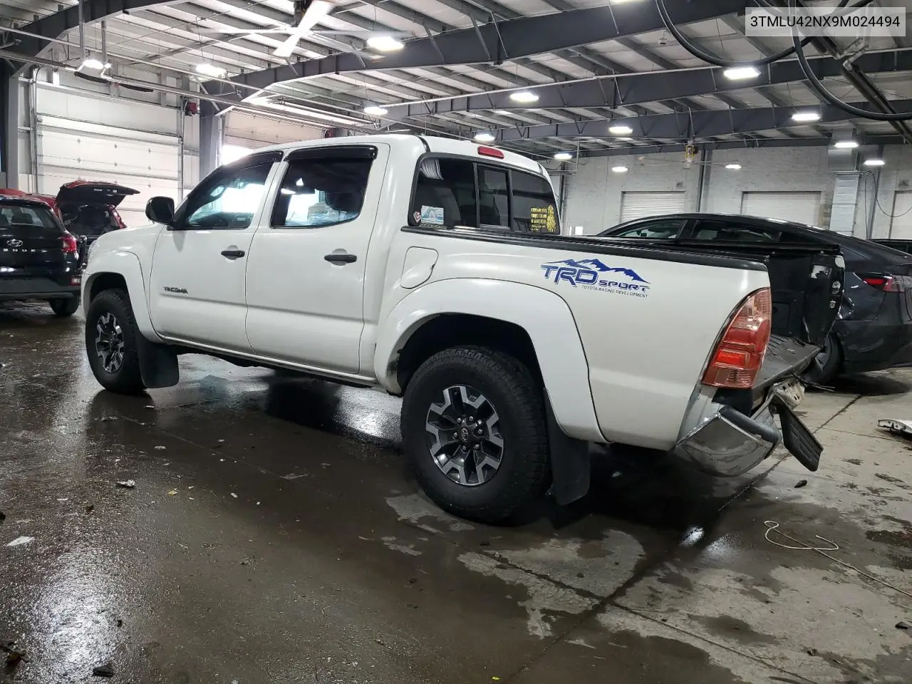 3TMLU42NX9M024494 2009 Toyota Tacoma Double Cab