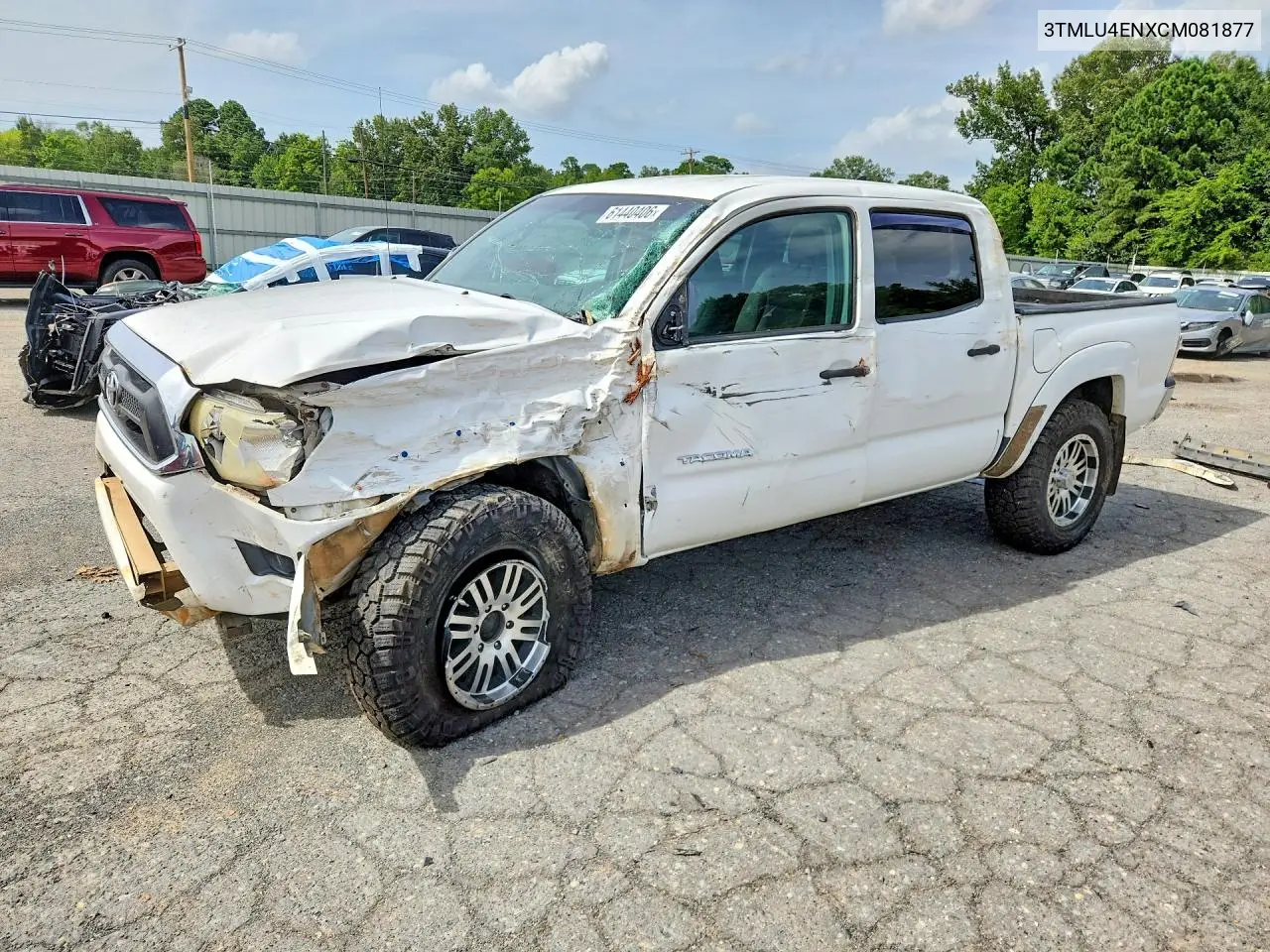 2012 Toyota Tacoma Double Cab VIN: 3TMLU4ENXCM081877 Lot: 61440406