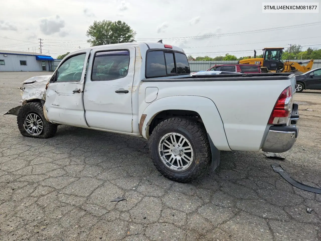 2012 Toyota Tacoma Double Cab VIN: 3TMLU4ENXCM081877 Lot: 61440406