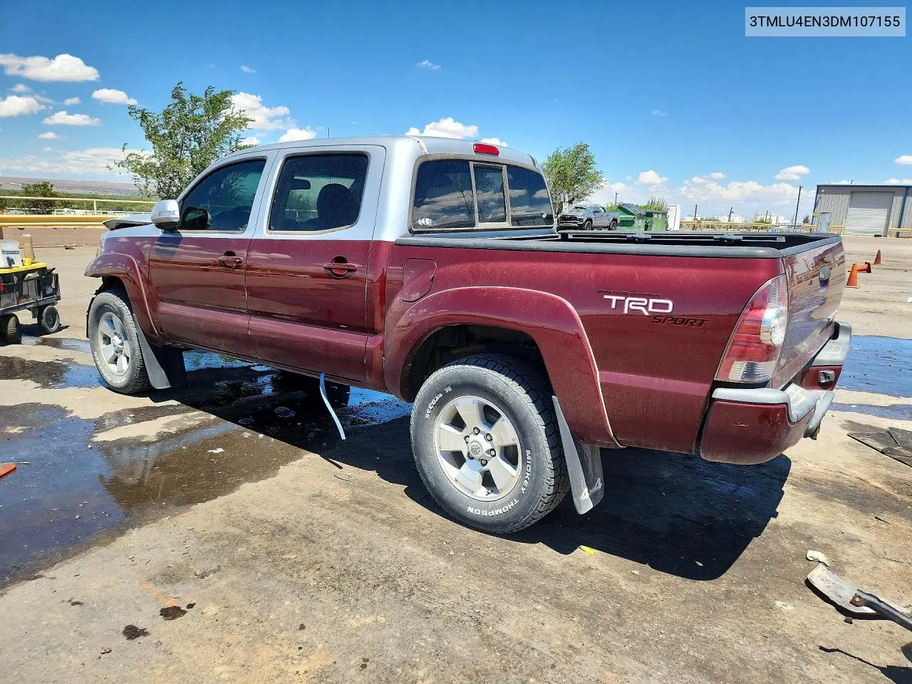 2013 Toyota Tacoma V6 VIN: 3TMLU4EN3DM107155 Lot: 61818206