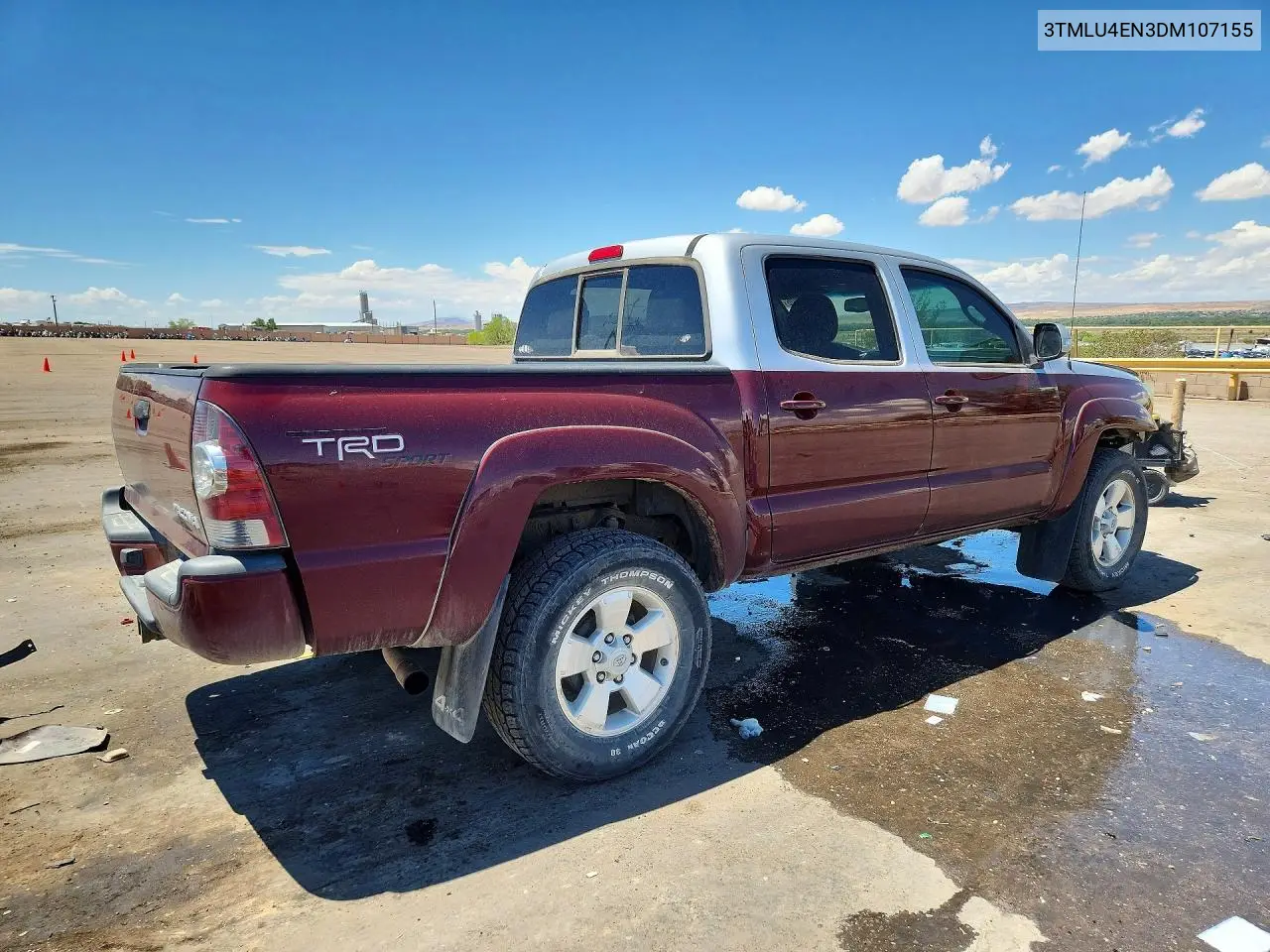 2013 Toyota Tacoma V6 VIN: 3TMLU4EN3DM107155 Lot: 61818206