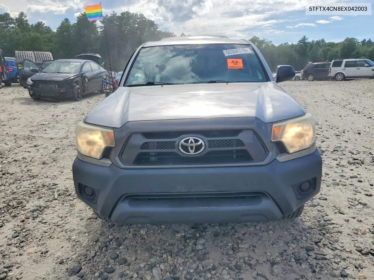 2014 Toyota Tacoma Access Cab VIN: 5TFTX4CN8EX042003 Lot: 60306116