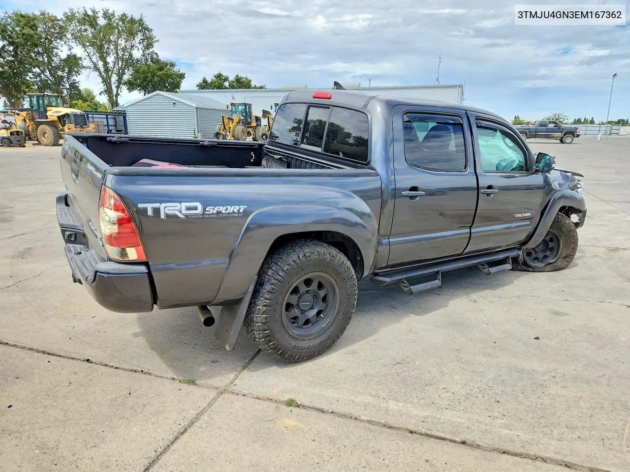 2014 Toyota Tacoma Double Cab Prerunner VIN: 3TMJU4GN3EM167362 Lot: 62001656
