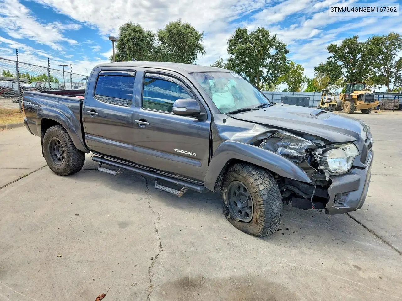 2014 Toyota Tacoma Double Cab Prerunner VIN: 3TMJU4GN3EM167362 Lot: 62001656