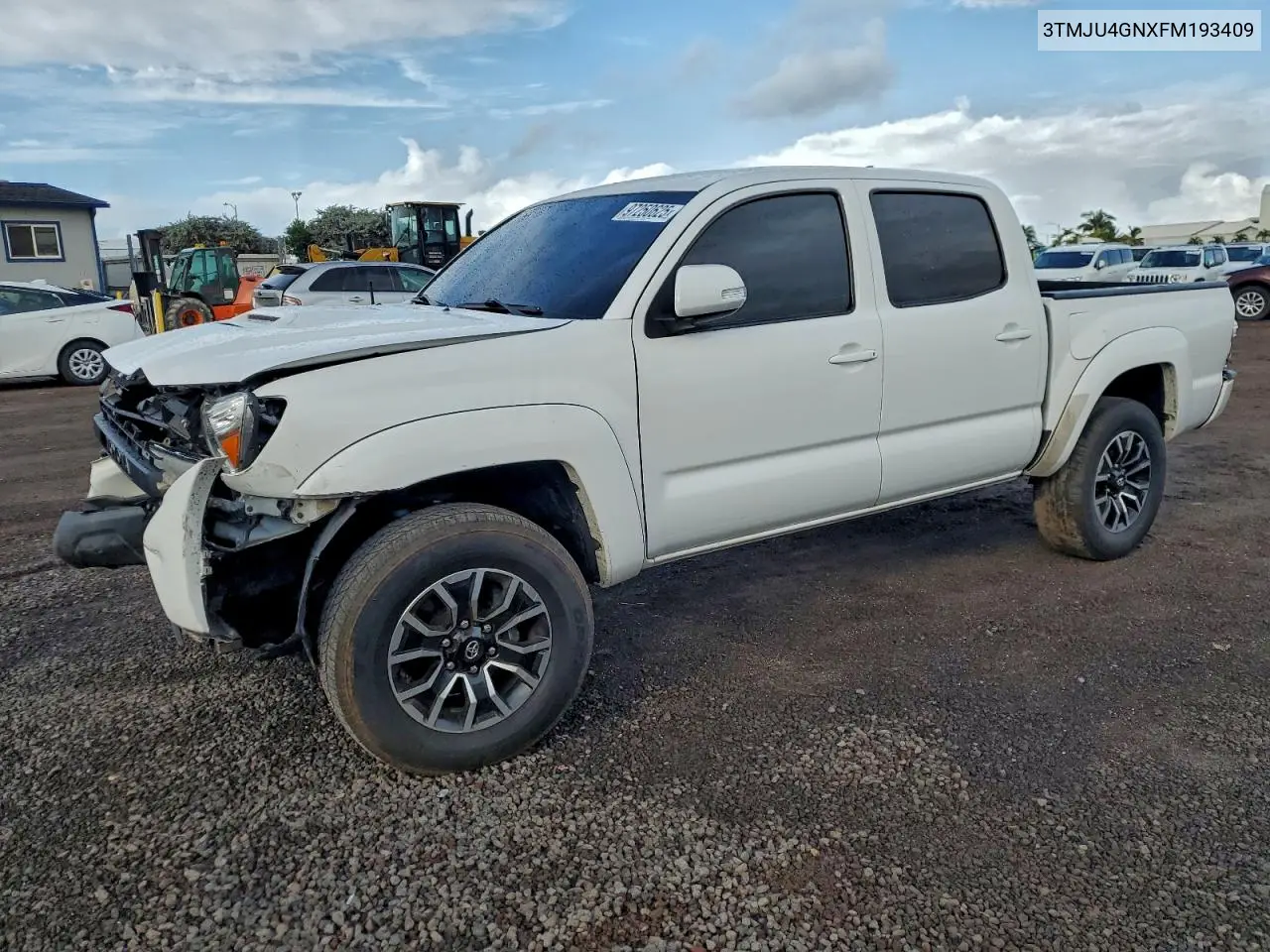 3TMJU4GNXFM193409 2015 Toyota Tacoma Double Cab Prerunner