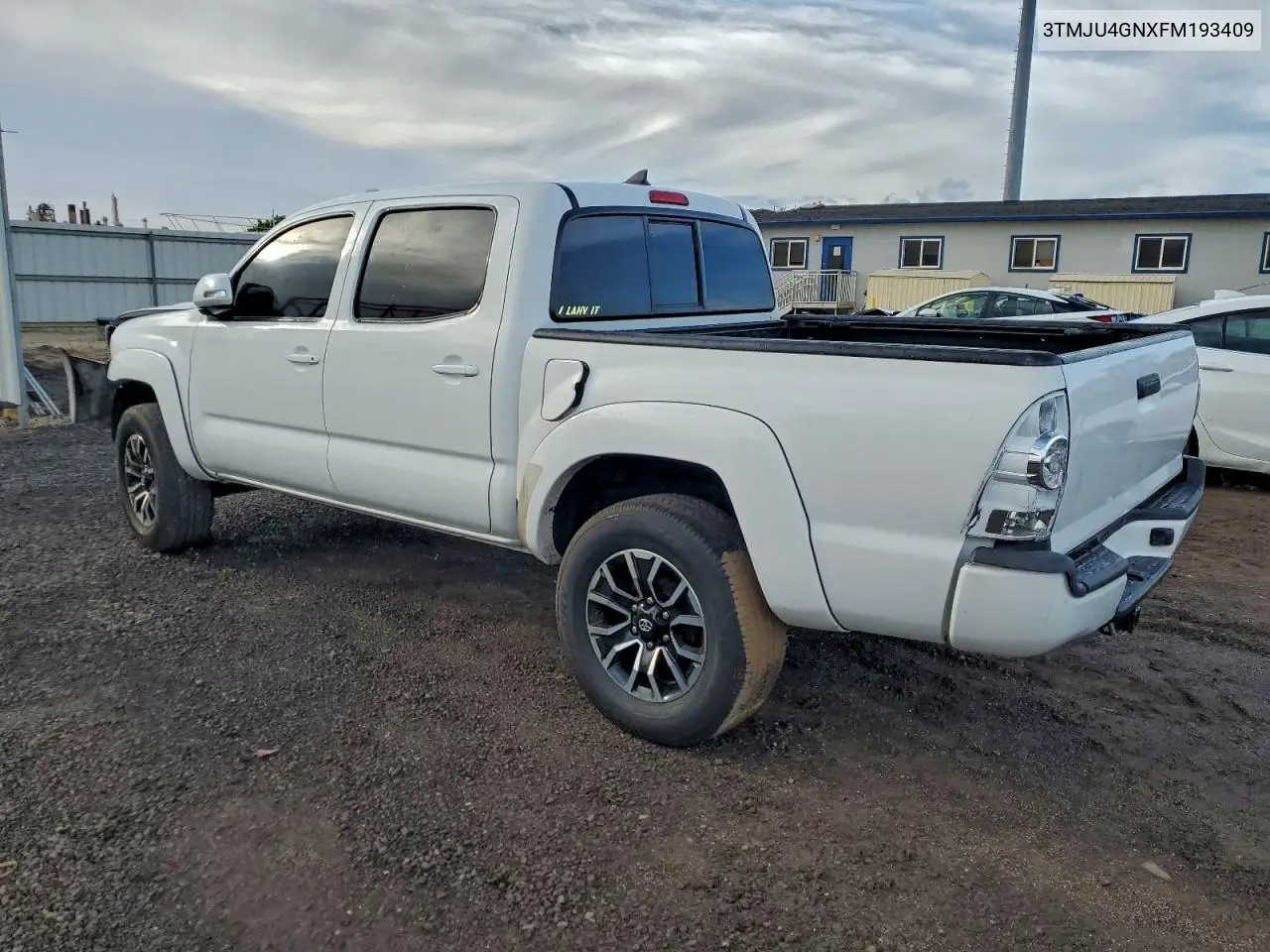 3TMJU4GNXFM193409 2015 Toyota Tacoma Double Cab Prerunner