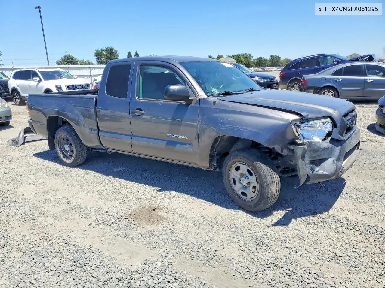 2015 Toyota Tacoma Access Cab VIN: 5TFTX4CN2FX051295 Lot: 56187796