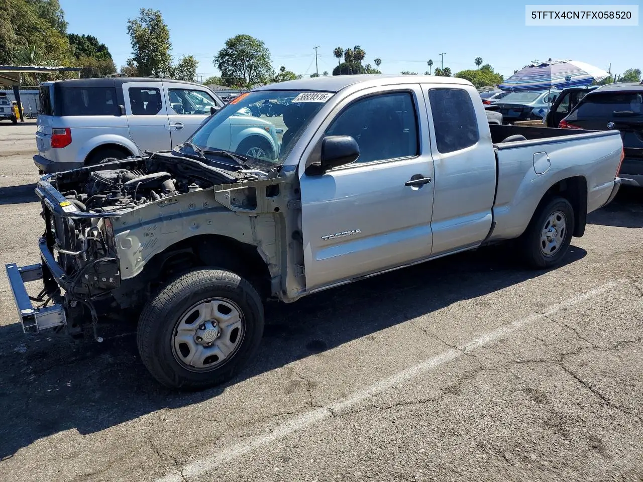 2015 Toyota Tacoma Access Cab VIN: 5TFTX4CN7FX058520 Lot: 58820516