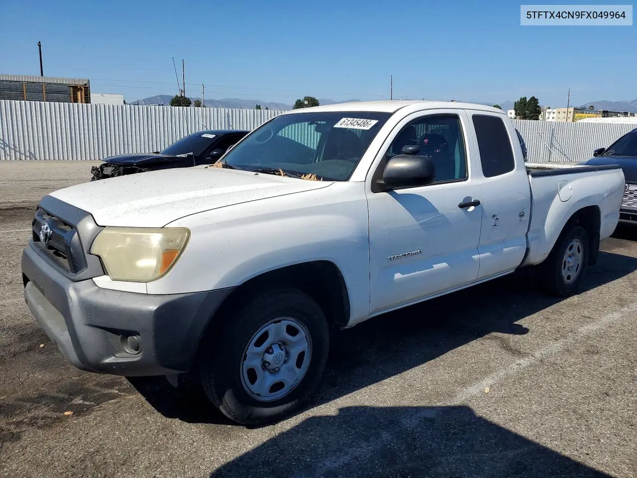 2015 Toyota Tacoma Base VIN: 5TFTX4CN9FX049964 Lot: 61345486