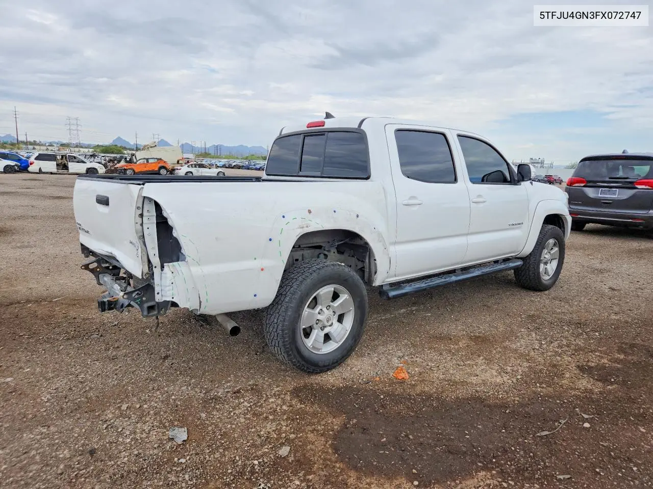 2015 Toyota Tacoma Double Cab Prerunner VIN: 5TFJU4GN3FX072747 Lot: 61691346