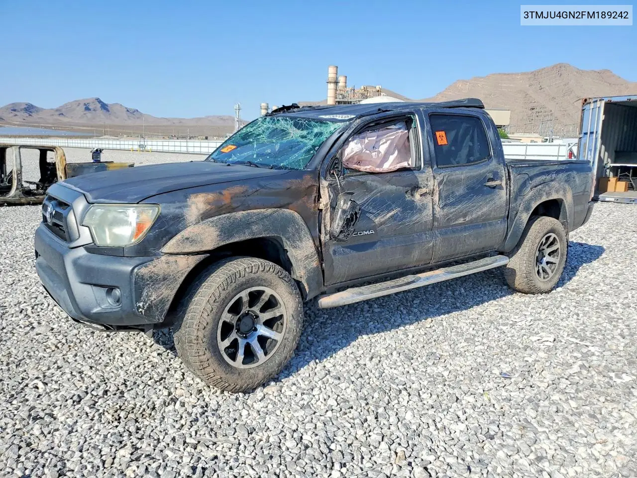2015 Toyota Tacoma Double Cab Prerunner VIN: 3TMJU4GN2FM189242 Lot: 61963536