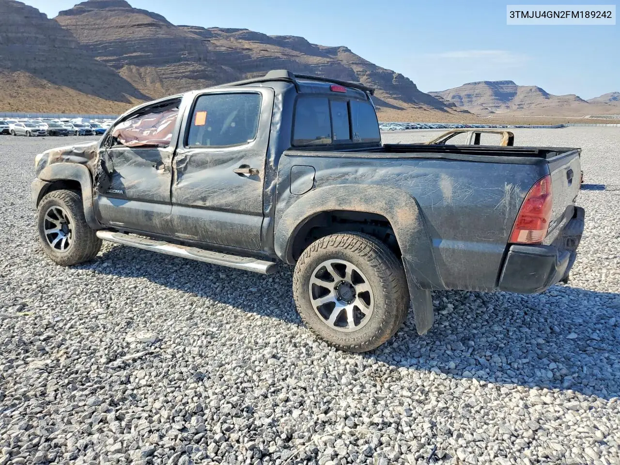 2015 Toyota Tacoma Double Cab Prerunner VIN: 3TMJU4GN2FM189242 Lot: 61963536