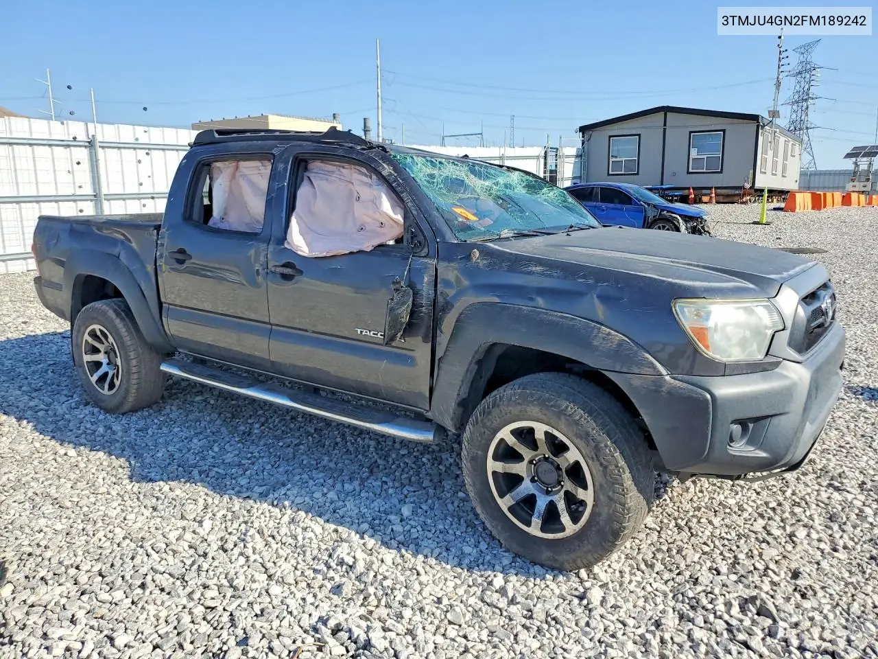 2015 Toyota Tacoma Double Cab Prerunner VIN: 3TMJU4GN2FM189242 Lot: 61963536