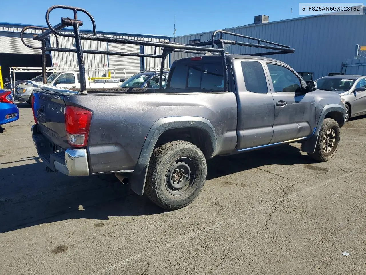 2016 Toyota Tacoma Trd Off-Road VIN: 5TFSZ5AN5GX023152 Lot: 61968766